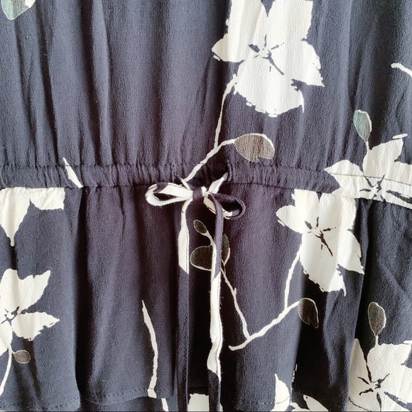 Ganni Rosemont Crepe Cocktail Dress in Black Wild Rose Print, Size 34/XS - Picture 8 of 13